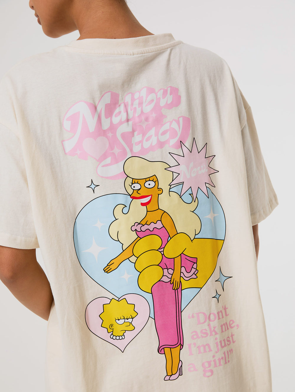 The Simpsons Malibu Stacey T-Shirt In White Tops & T-Shirts Skinnydip London