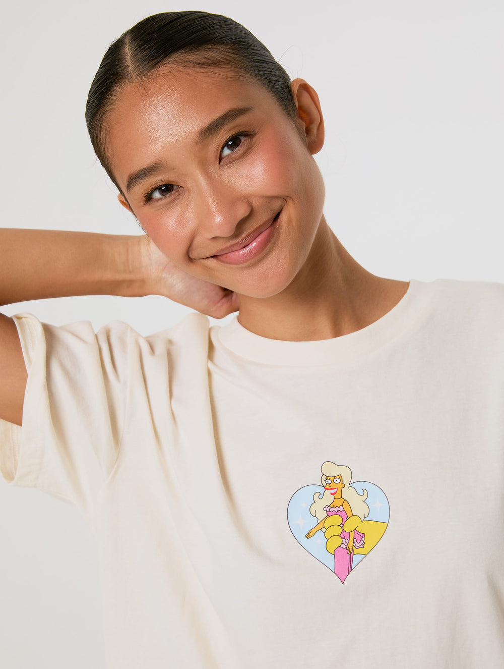 The Simpsons Malibu Stacey T-Shirt In White Tops & T-Shirts Skinnydip London
