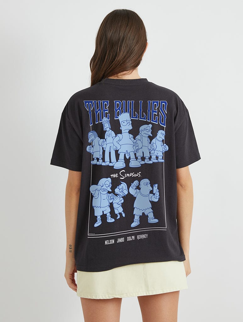 The Simpsons The Bullies T-Shirt in Black Tops & T-Shirts Skinnydip London