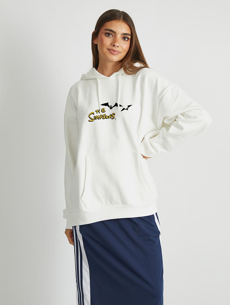 The Simpsons Treehouse of Horror Character Hoodie In White Hoodies & Sweatshirts Skinnydip London