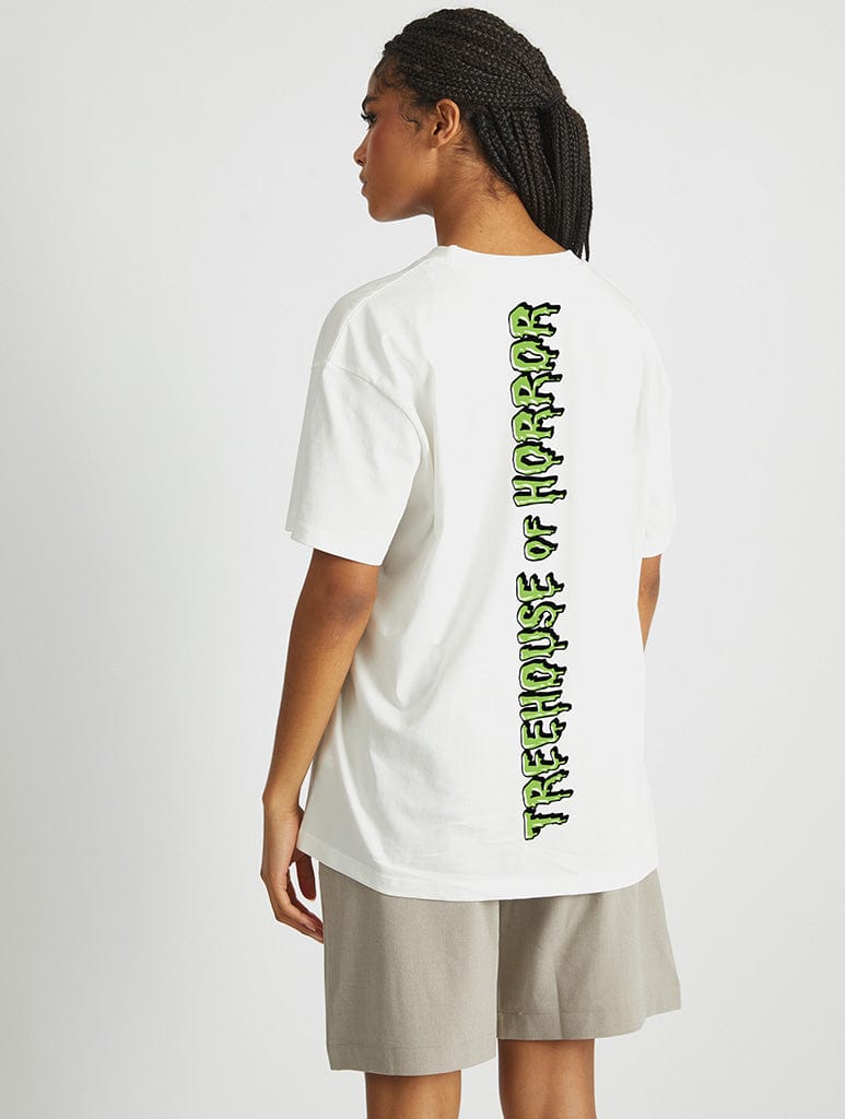The Simpsons Treehouse of Horror Logo T-Shirt In White Tops & T-Shirts Skinnydip London