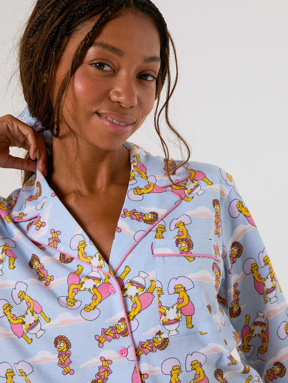 The Simpsons x Skinnydip Cloud Pyjama Set with Scrunchie Lingerie & Nightwear Skinnydip London