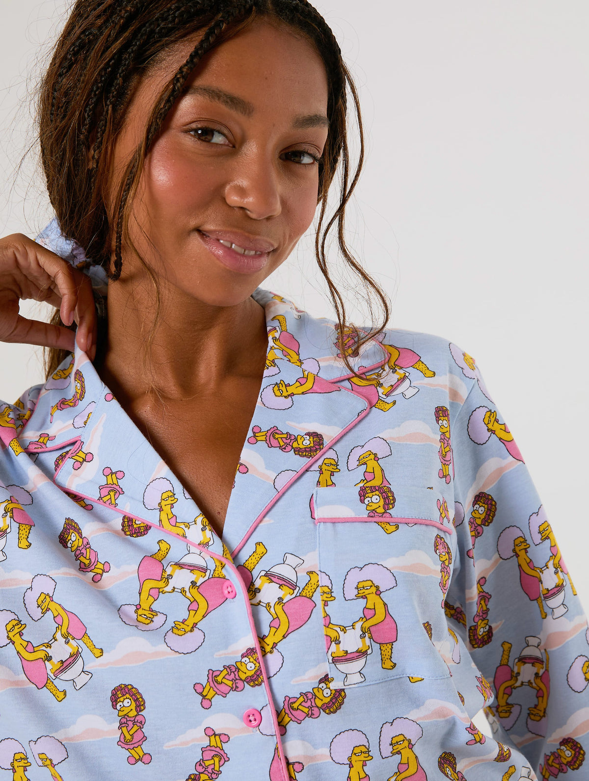 The Simpsons x Skinnydip Cloud Pyjama Set with Scrunchie Lingerie & Nightwear Skinnydip London