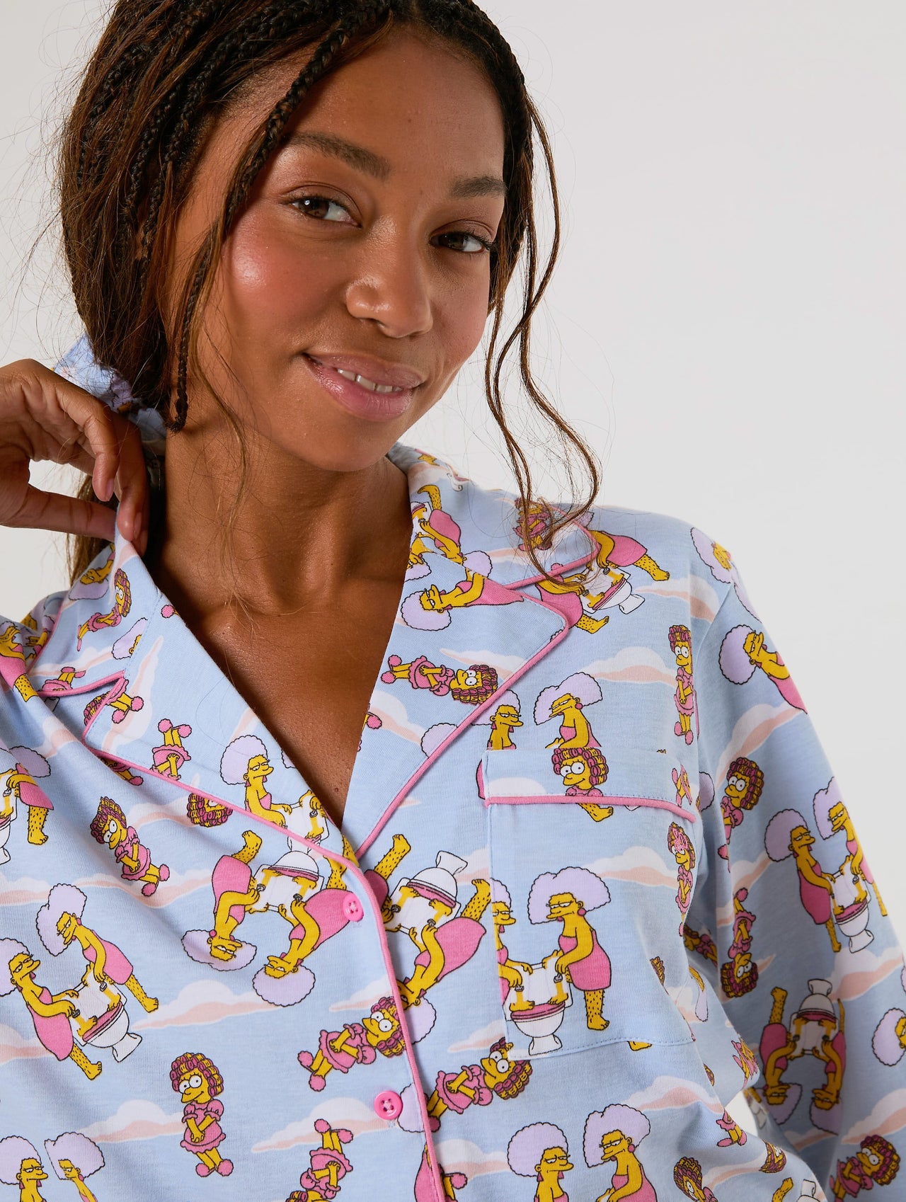 The Simpsons x Skinnydip Cloud Pyjama Set with Scrunchie Lingerie & Nightwear Skinnydip London