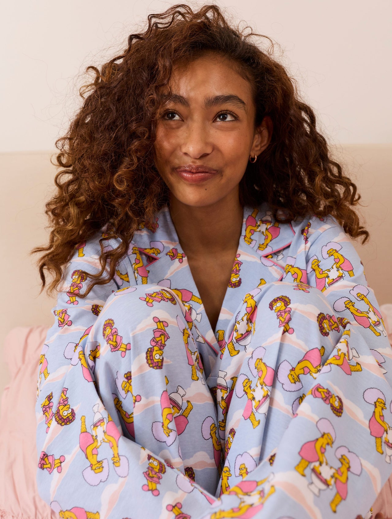 The Simpsons x Skinnydip Cloud Pyjama Set with Scrunchie Lingerie & Nightwear Skinnydip London