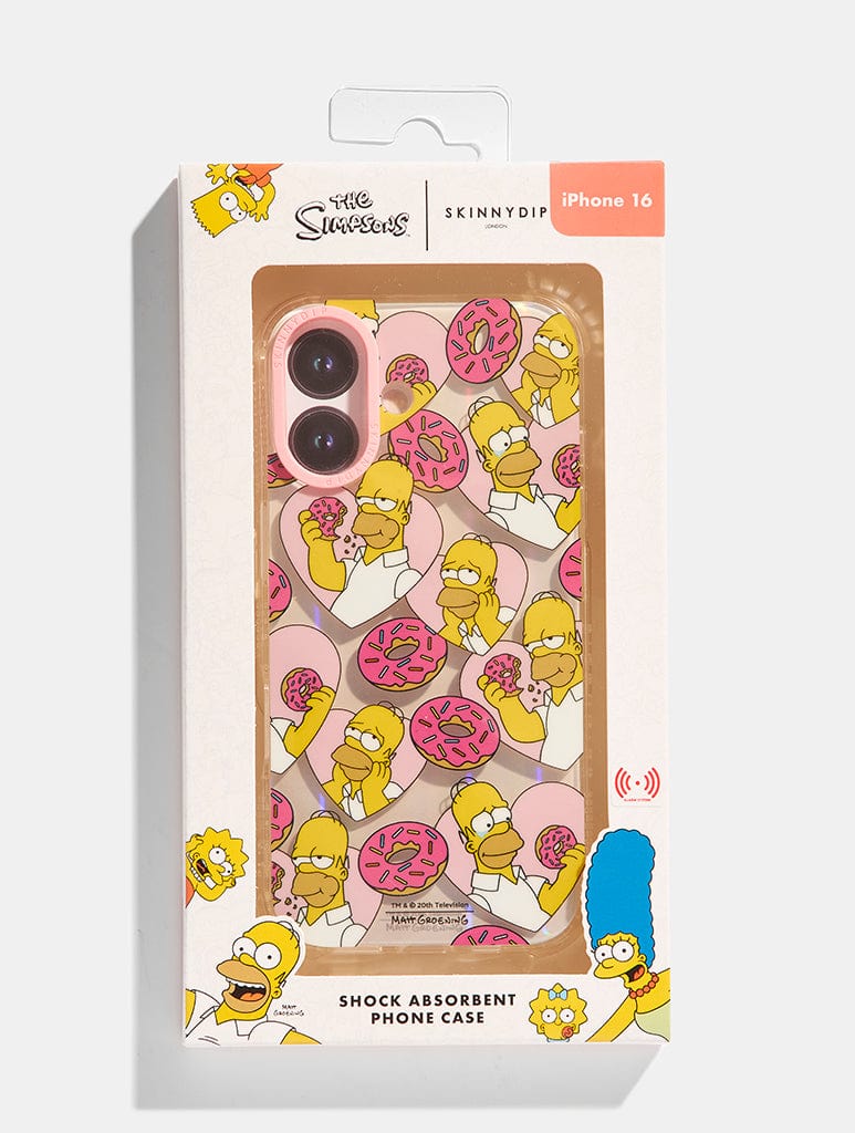 The Simpsons x Skinnydip Donut Lover Shock iPhone Case Phone Cases Skinnydip London