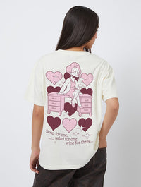 The Simpsons x Skinnydip Edna T-Shirt In White Tops & T-Shirts Skinnydip London