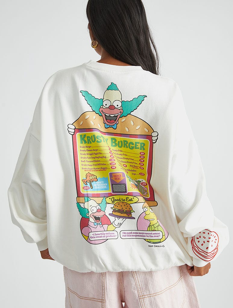 The Simpsons x Skinnydip Krusty Burger Sweatshirt Hoodies & Sweatshirts Skinnydip London