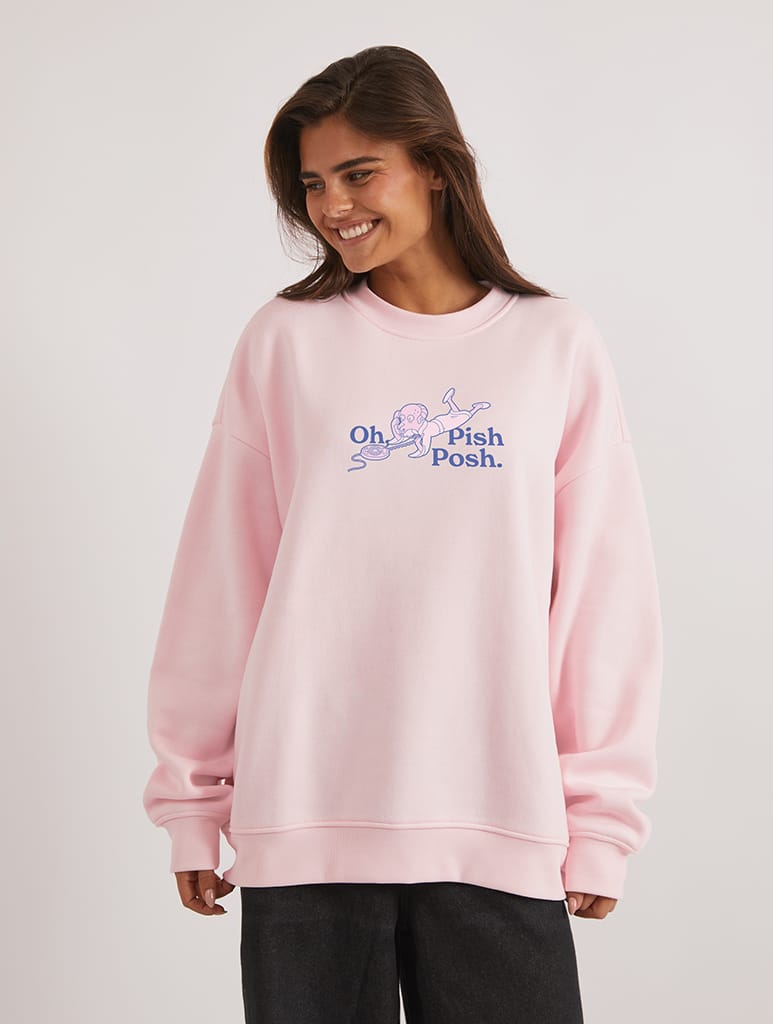 The Simpsons  x Skinnydip Mr Burns Sweatshirt In Pink Hoodies & Sweatshirts Skinnydip London