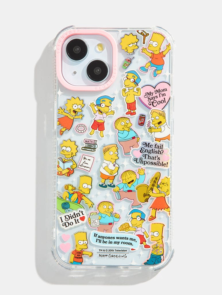 The Simpsons x Skinnydip My Mum Says I'm Cool Sticker Shock iPhone Case Phone Cases Skinnydip London