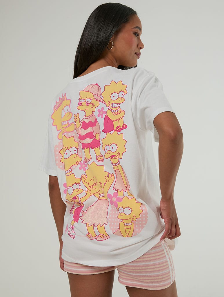 The Simpsons x Skinnydip Pink Lisa T-Shirt Tops & T-Shirts Skinnydip London