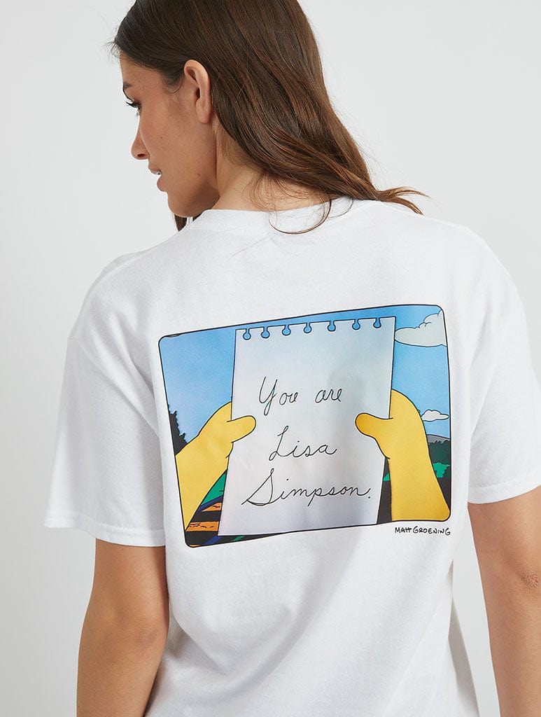 The Simpsons You Are Lisa T-Shirt in White Tops & T-Shirts Skinnydip London