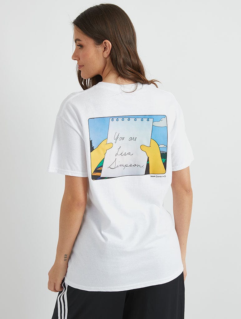 The Simpsons You Are Lisa T-Shirt in White Tops & T-Shirts Skinnydip London