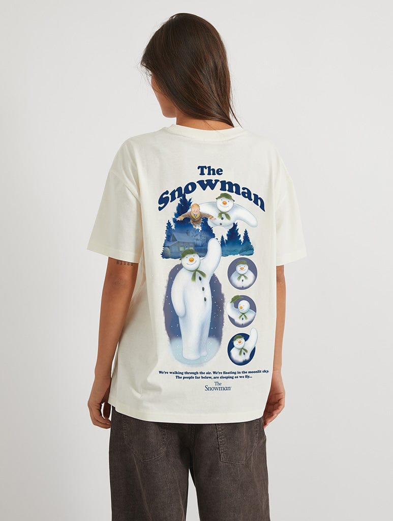 The Snowman T-Shirt In White Tops & T-Shirts Skinnydip London