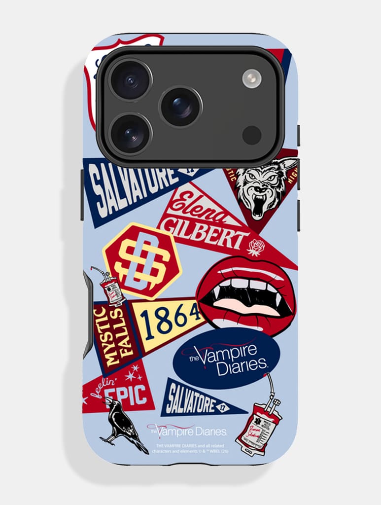 The Vampire Diaries x Skinnydip Varsity Sticker Ultra Protective iPhone Case Phone Cases Skinnydip London
