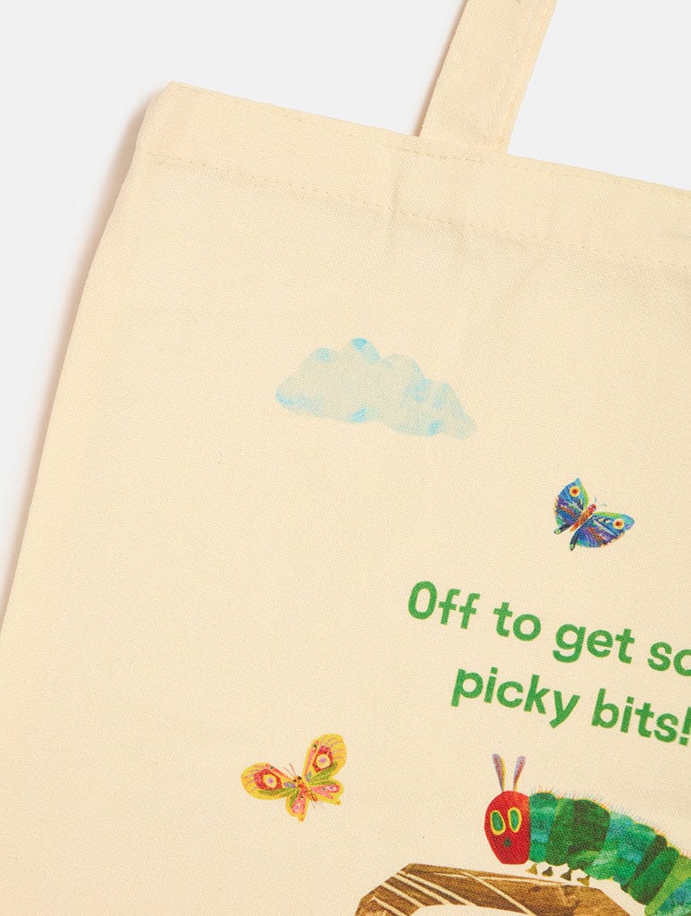 The Very Hungry Caterpilla Picky Bits Picnic Tote Bag Printed Tote Bags Skinnydip London