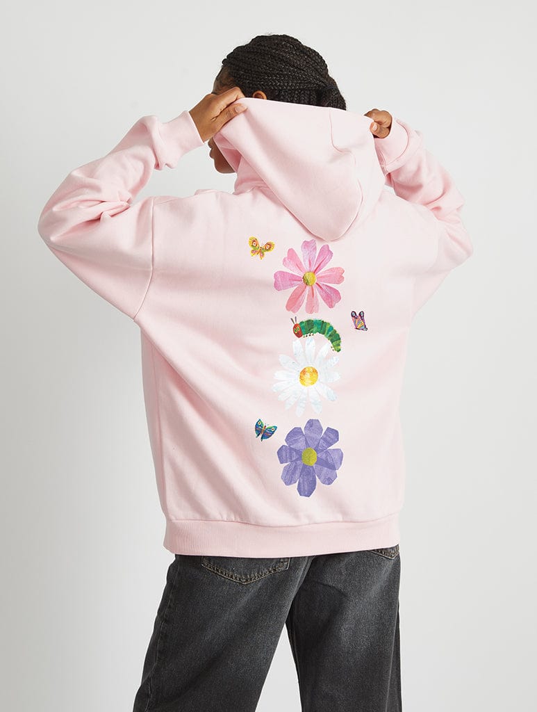 The Very Hungry Caterpillar Flower Hoodie In Pink Hoodies & Sweatshirts Skinnydip London