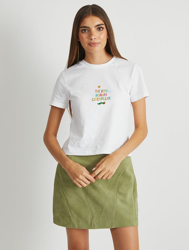 The Very Hungry Caterpillar Sunshine Baby T-Shirt In White Tops & T-Shirts Skinnydip London