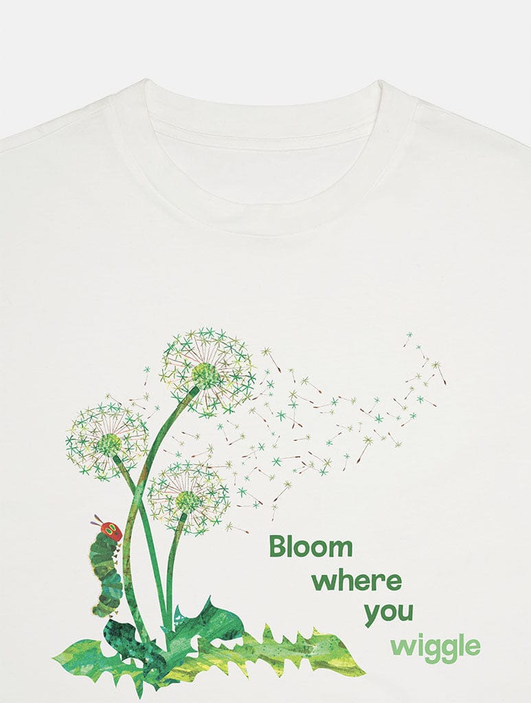 The Very Hungry Caterpillar x Skinnydip Bloom Where You Wiggle Baby T-Shirt In White Tops & T-Shirts Skinnydip London