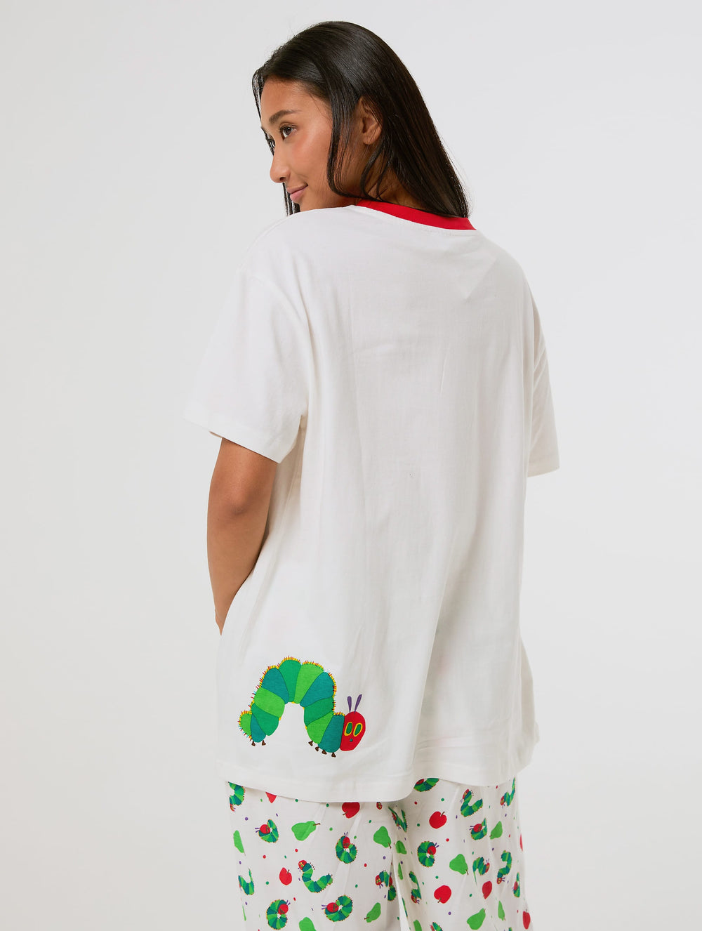The Very Hungry Caterpillar x Skinnydip Ringer T-Shirt and Trouser Set with Eye Mask Lingerie & Nightwear Skinnydip London
