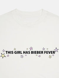 This Girl Has Bieber Fever Baby T-Shirt In White Tops & T-Shirts Skinnydip London