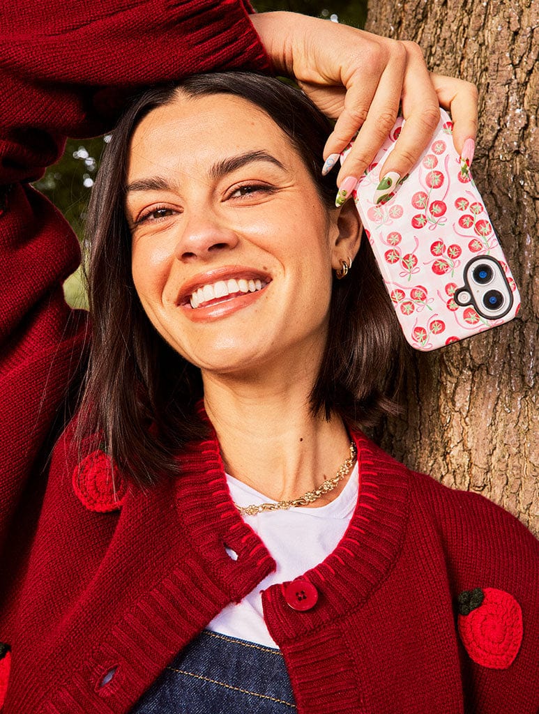 Tomato Gingham Ultra Protective iPhone Case Phone Cases Skinnydip London