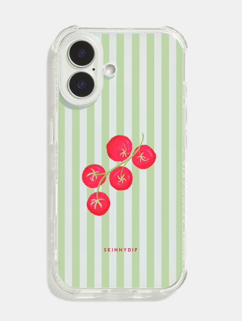 Tomato Stripes Shock iPhone Case Phone Cases Skinnydip London