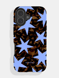 Tortoise Shell Stars Blue Ultra Protective iPhone Case Phone Cases Skinnydip London