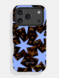 Tortoise Shell Stars Blue Ultra Protective iPhone Case Phone Cases Skinnydip London