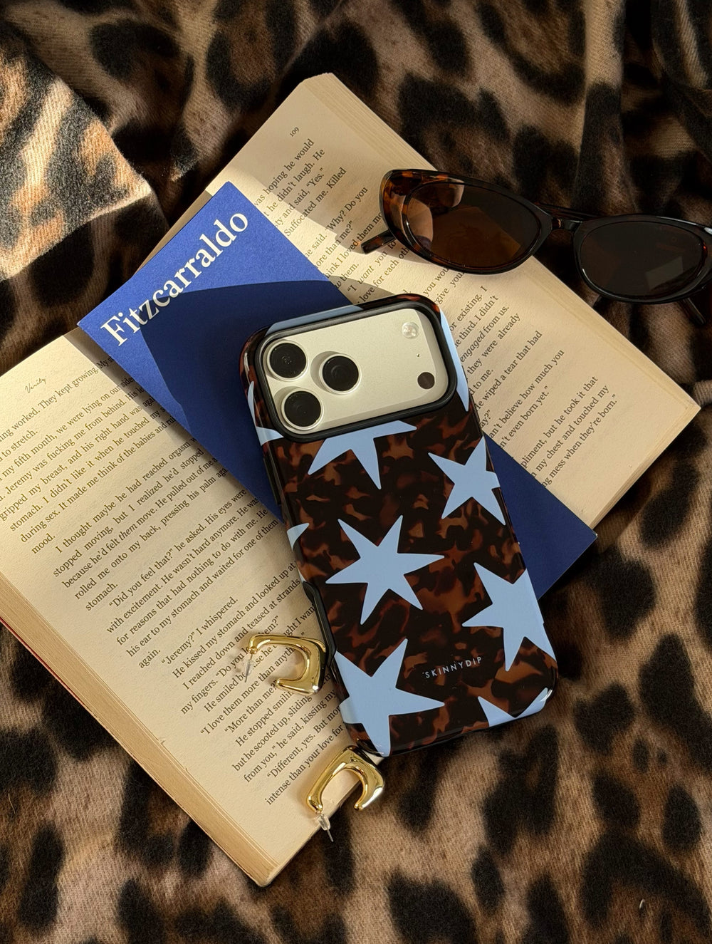Tortoiseshell Stars Blue Ultra Protective iPhone Case Phone Cases Skinnydip London