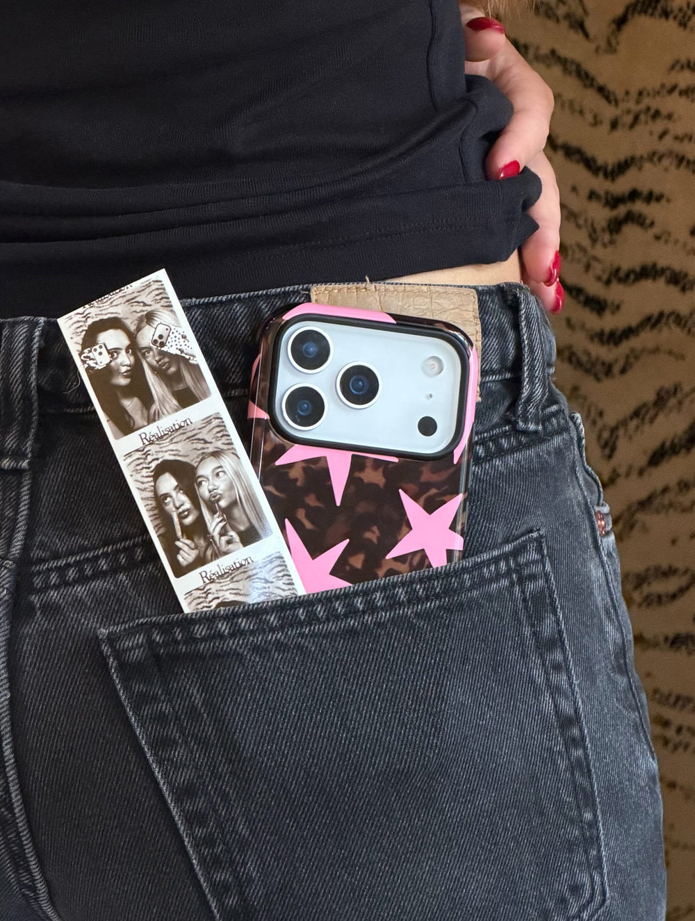Tortoiseshell Stars Pink Ultra Protective iPhone Case Phone Cases Skinnydip London