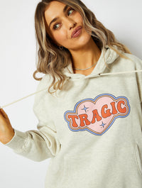 Tragic Grey Marl Oversized Hoodie Hoodies & Sweatshirts Skinnydip London