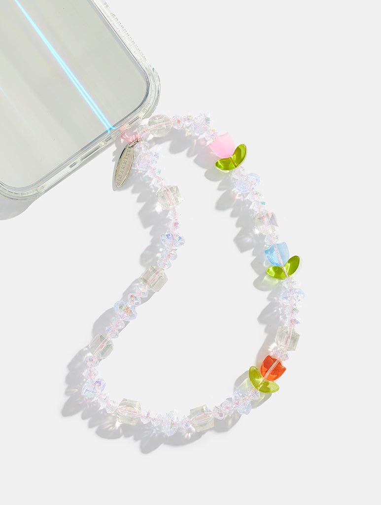 Tulip Crystal Beaded Strap Phone Grips Skinnydip London