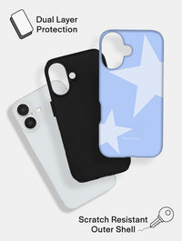 Two Stars Baby Blue Ultra Protective iPhone Case Phone Cases Skinnydip London