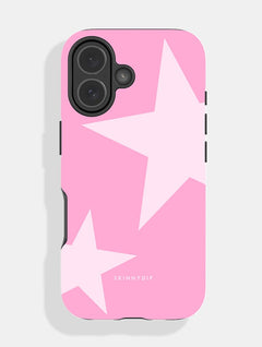 Two Stars Baby Pink White Ultra Protective iPhone Case Phone Cases Skinnydip London