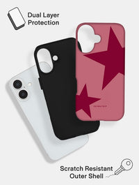 Two Stars Burgundy Ultra Protective iPhone Case Phone Cases Skinnydip London