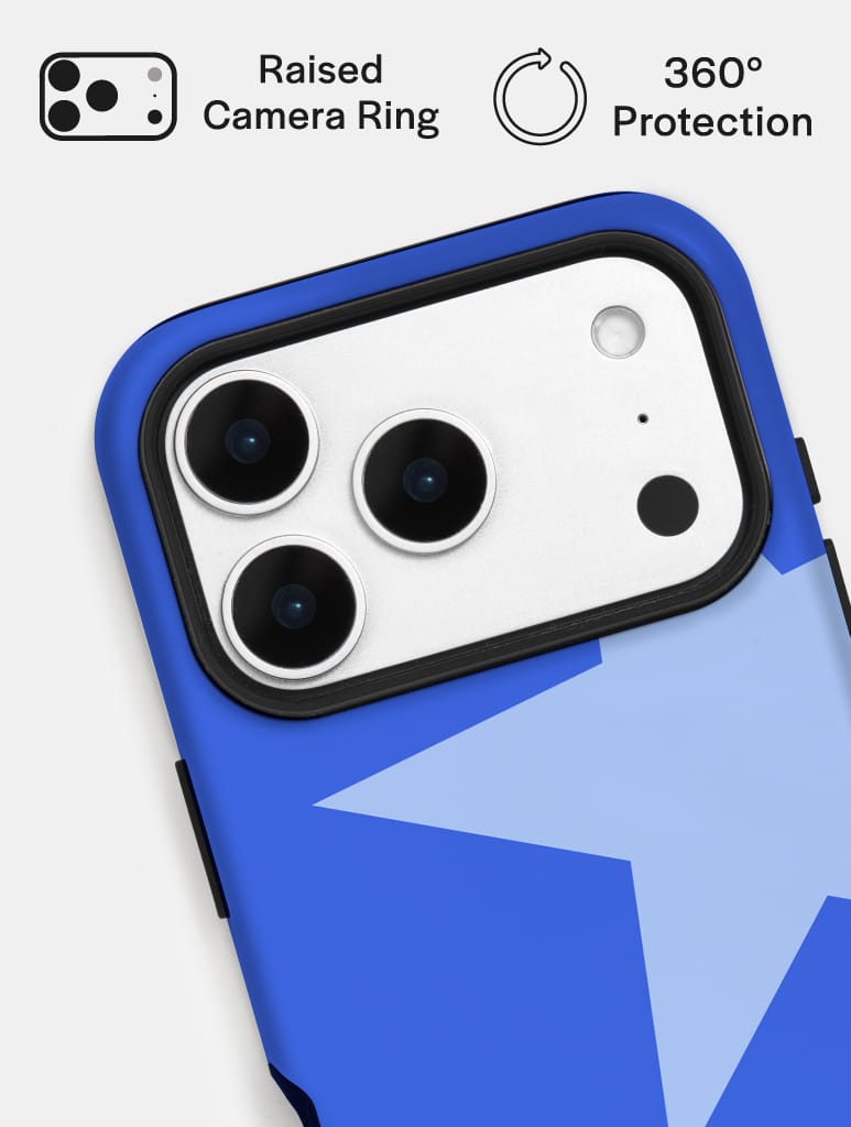 Two Stars Dark Blue Ultra Protective iPhone Case Phone Cases Skinnydip London