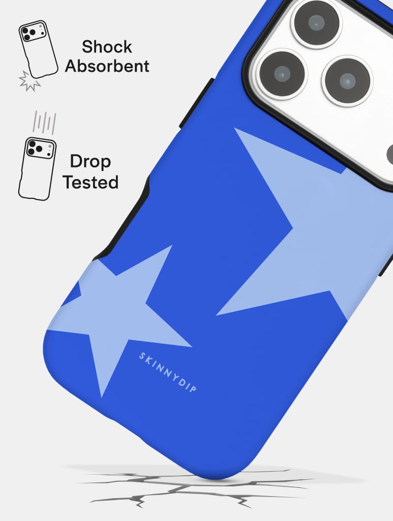 Two Stars Dark Blue Ultra Protective iPhone Case Phone Cases Skinnydip London