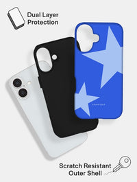 Two Stars Dark Blue Ultra Protective iPhone Case Phone Cases Skinnydip London