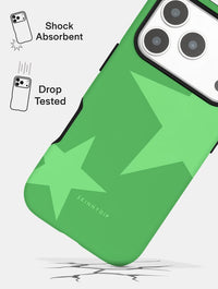 Two Stars Green Ultra Protective iPhone Case Phone Cases Skinnydip London
