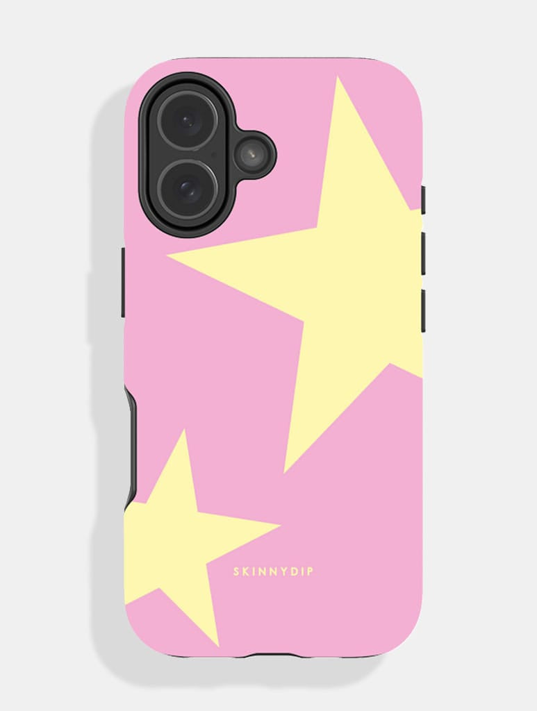Two Stars Light Pink & Yellow Ultra Protective iPhone Case