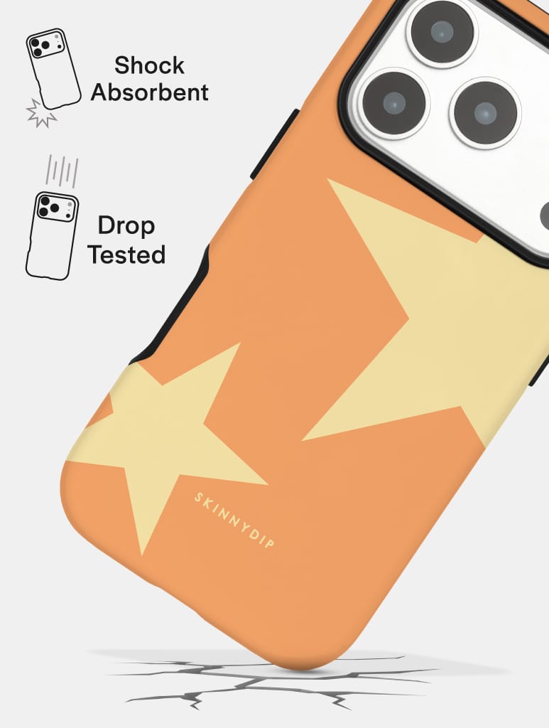 Two Stars Orange Yellow Ultra Protective iPhone Case Phone Cases Skinnydip London