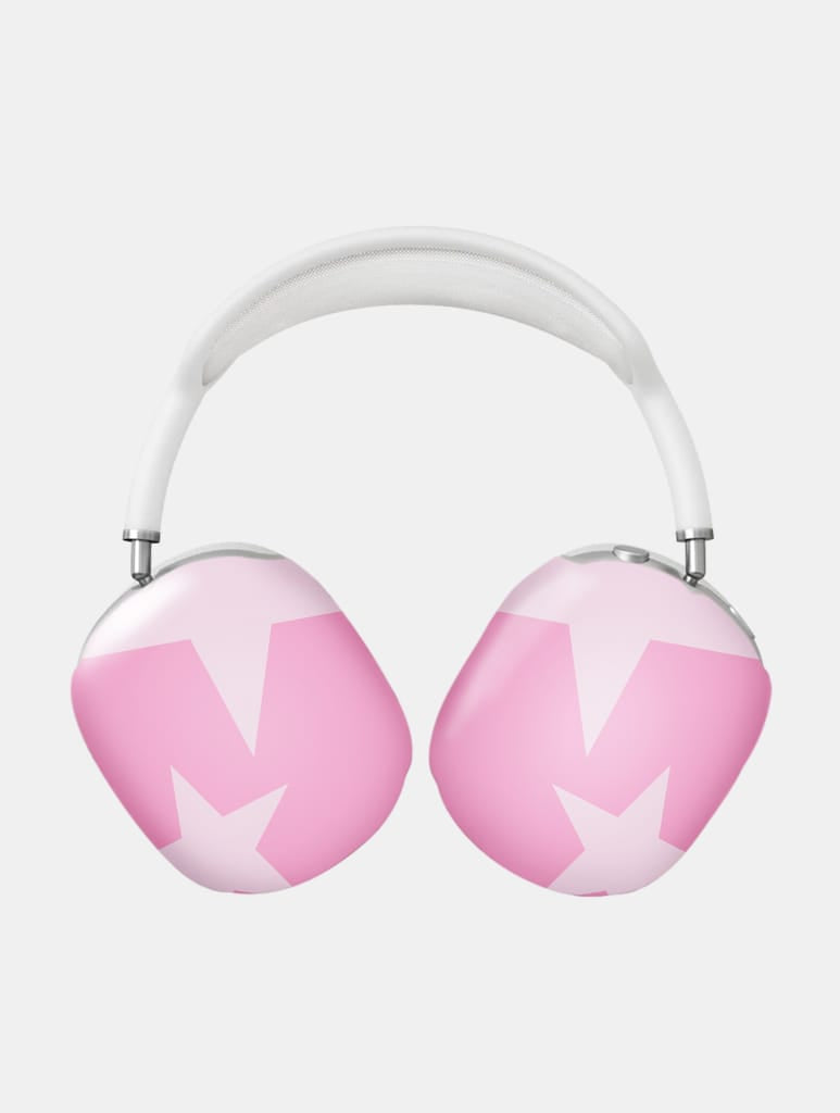 Two Stars Pink and White AirPods Max Case in Gloss AirPods Cases Skinnydip London