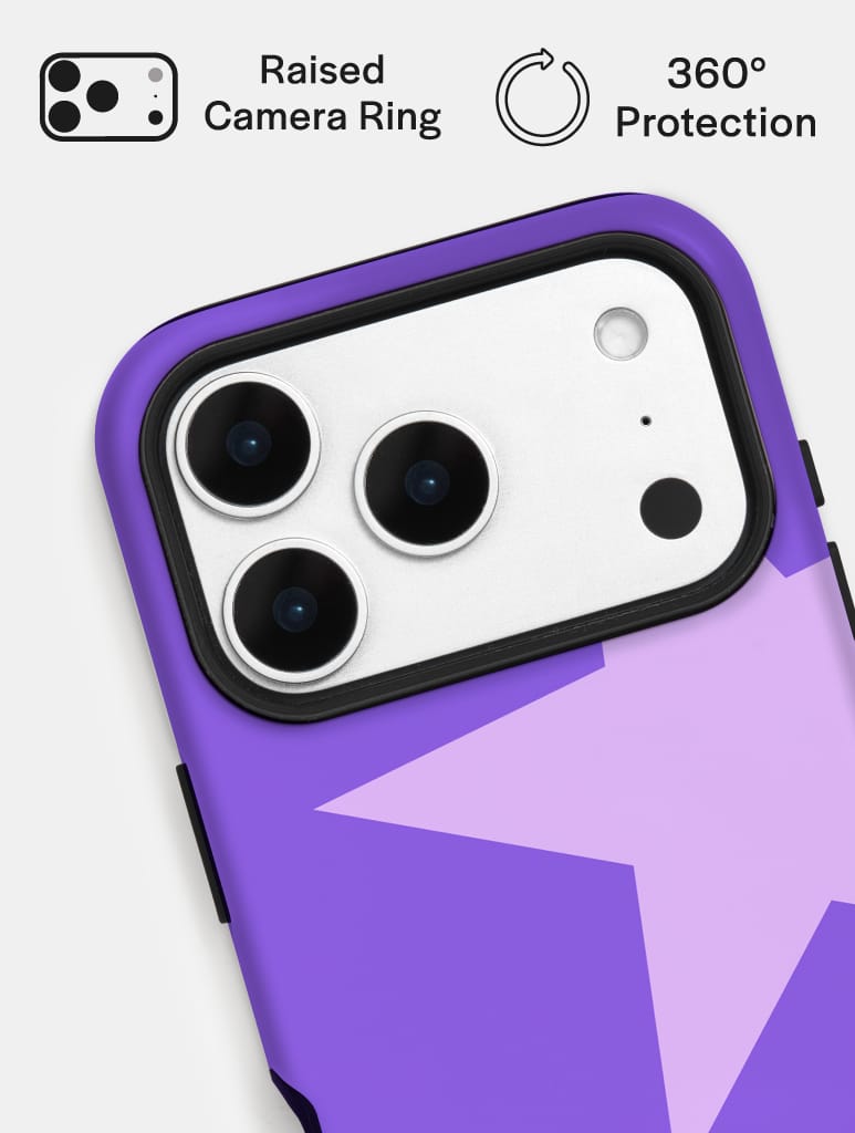 Two Stars Purple Ultra Protective iPhone Case Phone Cases Skinnydip London