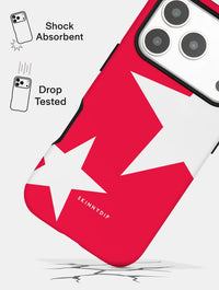Two Stars Red White Ultra Protective iPhone Case Phone Cases Skinnydip London