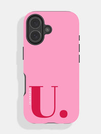 'U' Initial Pink Ultra Protective iPhone Case Phone Cases Skinnydip London