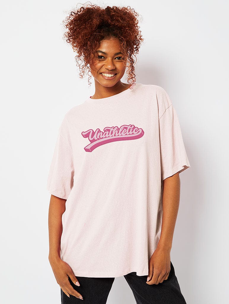 Unathletic Pink T-Shirt Tops & T-Shirts Skinnydip London