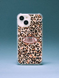 Von Dutch Leopard Logo Shock iPhone Case Phone Cases Skinnydip London
