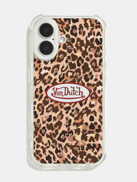 Von Dutch Leopard Logo Shock iPhone Case Phone Cases Skinnydip London