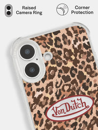 Von Dutch Leopard Logo Shock iPhone Case Phone Cases Skinnydip London
